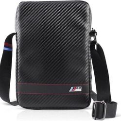 BMW M Collection Travel Bag Black Stripe for iPad Air, Carbon Effect