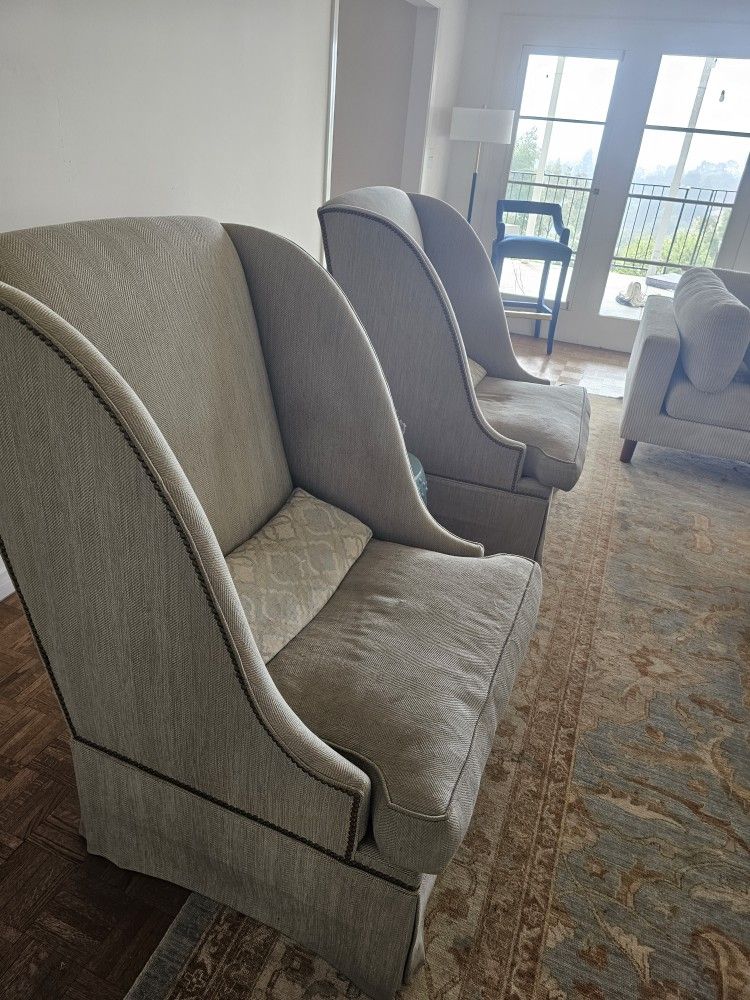 Modern Wingback Chairs In Great Condition