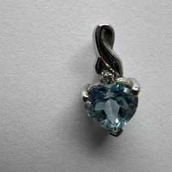 Sterling silver and Topaz Necklace Pendant