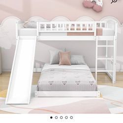 Twin Bunk Bed With Slide 