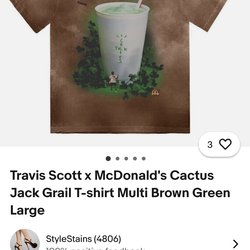 Travis Scott x McDonalds collab T-shirts