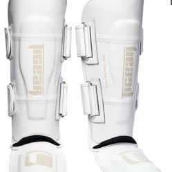 Tigear APEX4 Martial Arts Shin Guards - Steel Mirage | Premium Muay Thai, MMA, Kickboxing & Sparring | 100% Buffalo Leather