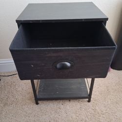 2 Bedside Tables With Drawer And Bottom Shelf