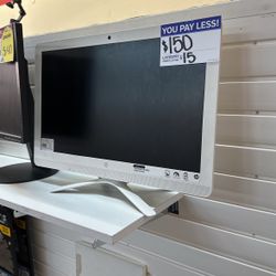White Hp Computer Monitor With Keyboard 