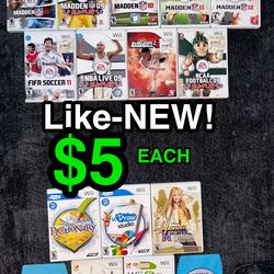 🎮 Like-NEW Wii Games • $5