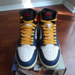 Nike Air Jordan I 1 x Union Blue Sz 9.5