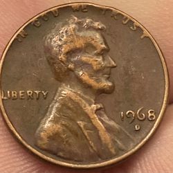 1968 Denver Lincoln Memorial Penny 