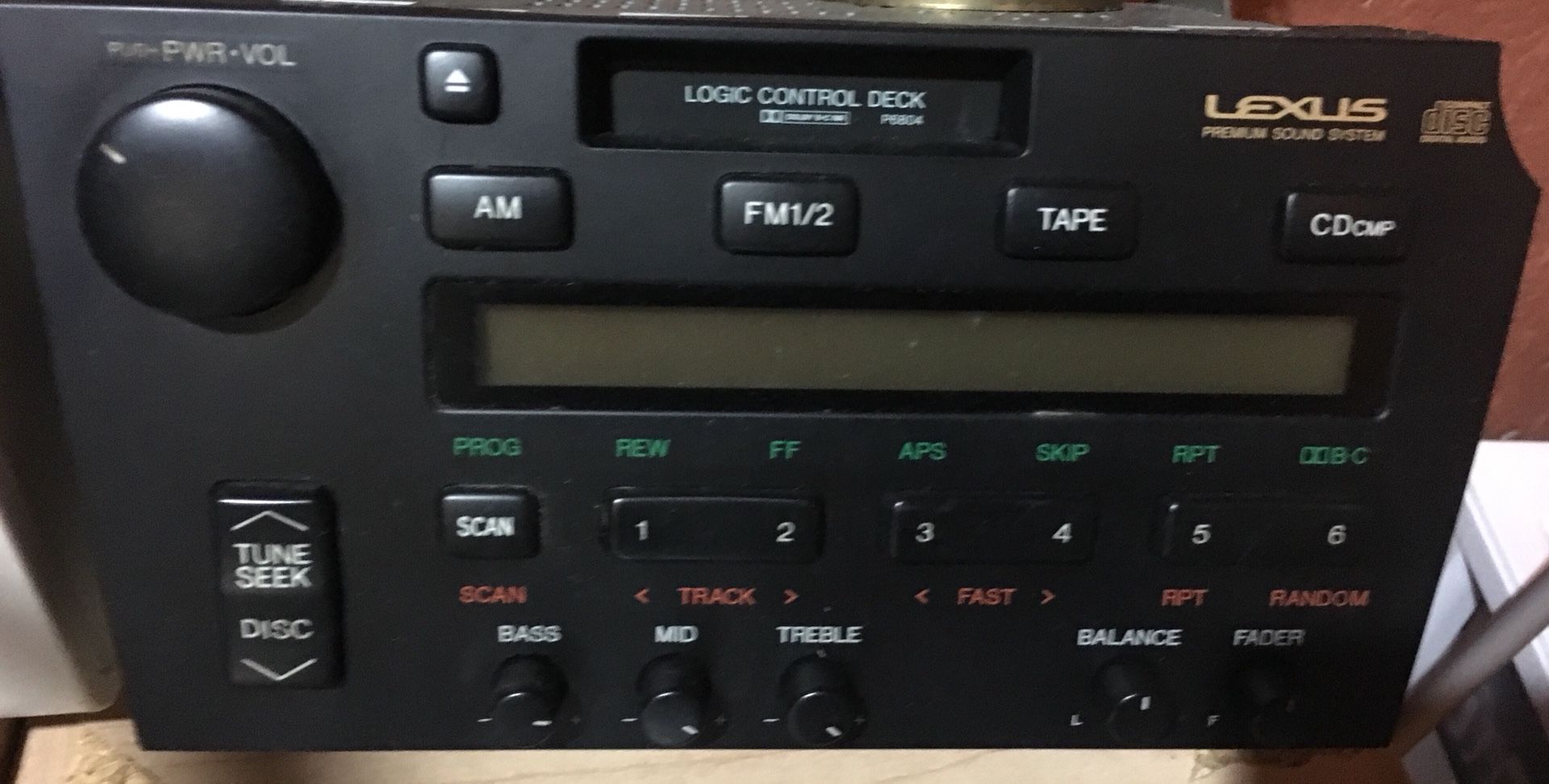 Lexus ES300 Premium Sound System Radio/Cassette/CD