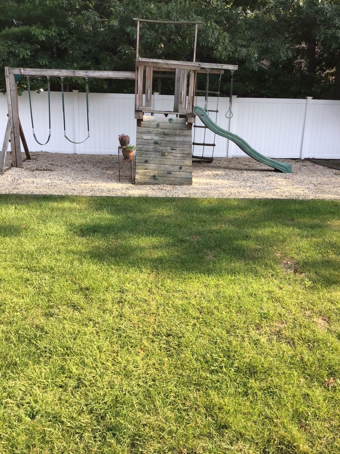 Slide, Swings ,Tire Swing & Rock Wall  Restoration  / Rebuild Project 