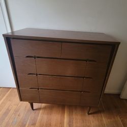 Vintage Walnut MCM Dresser by Kroehler
