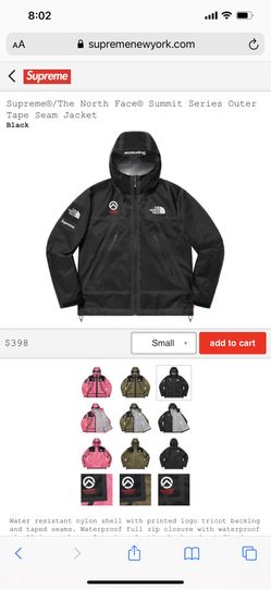 Supreme North Face Jacket Black Small
