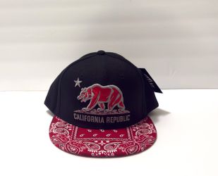 California Republic Snapback Hat in red