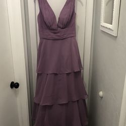 Chiffon formal dress -Dusty purple