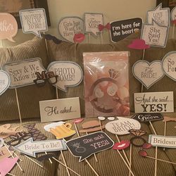 Photo Booth Kit for Wedding,  Shower or Bachelorette Party