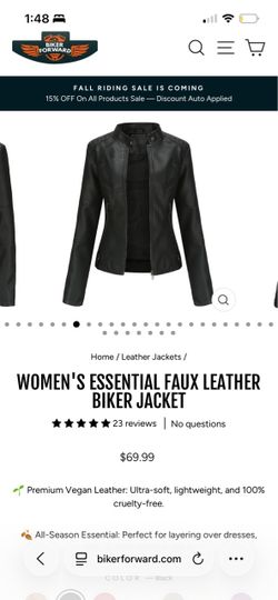 Biker Forward Black Biker Jacket M