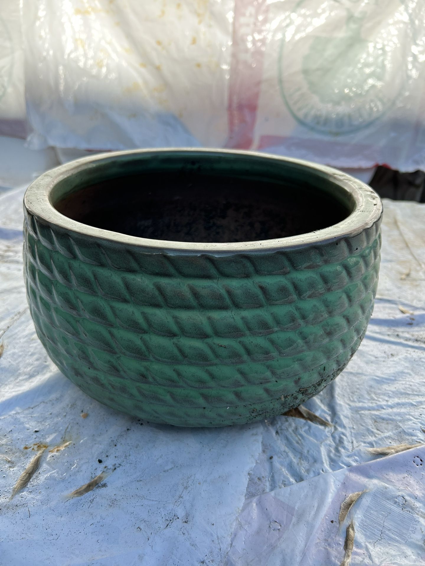 Ceramic Planter Pot 11” Diameter x6”H