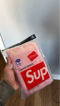 Supreme x Hanes Boxer Briefs 2-Pack Pink Large