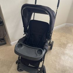 Joovy Caboose S Sit Stand Double Stroller - Black Melange