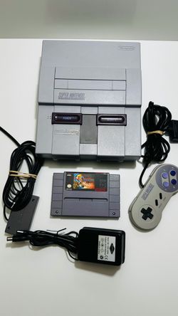 Super Nintendo Entertainment System Console with Game and Accessories