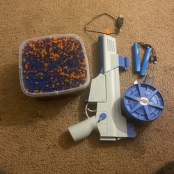 Splat Gun With 2 Batteries And Drum Mag