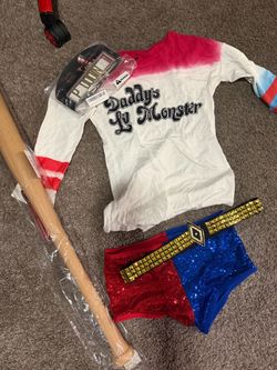 Harley Quinn Costume Set with Bat