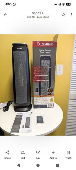 Pelonis Tower indoor ceramic heater