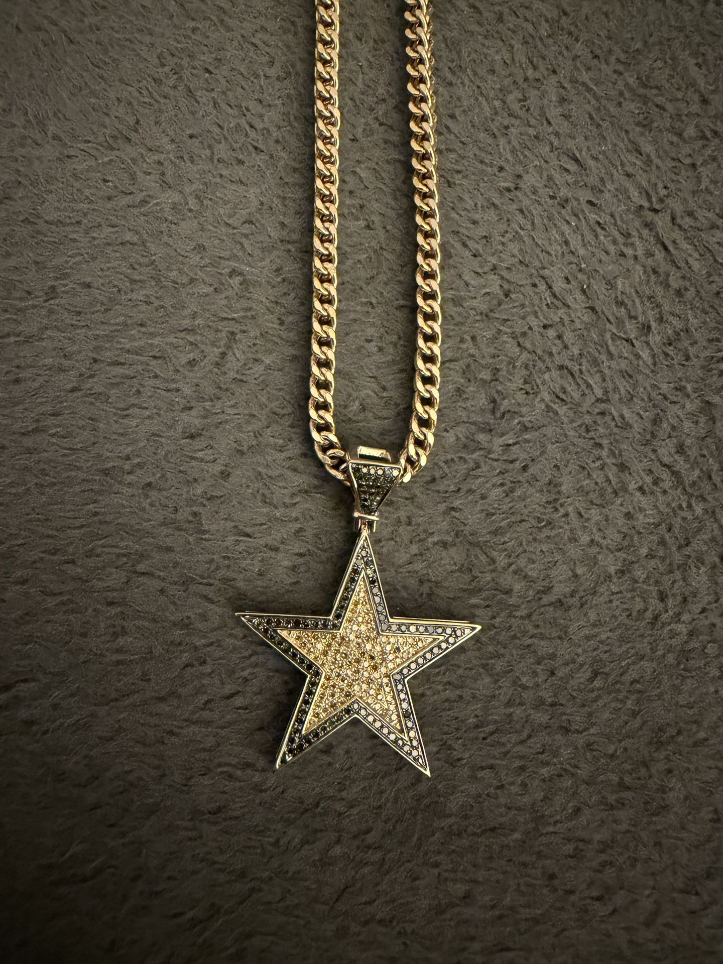 10k Chain and Diamond Star Pendant