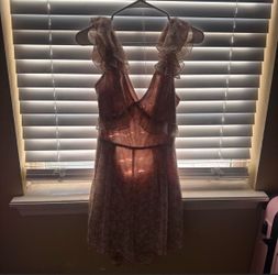 Size Large Dusty Rose Ruffle Mini Dress
