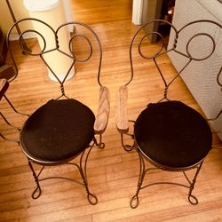 Four Vintage Ice Cream Parlor Chairs