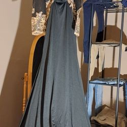 Bridess Brand Bridesmaid Dress Size 16 Black with Sequins on Upper Portion