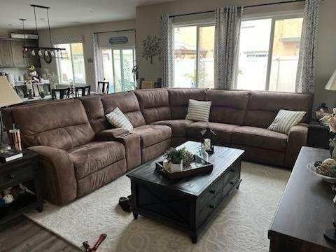 Couch With Wood Furniture Sectional Sofas Electric Sofa With Reclining And Phone Charging