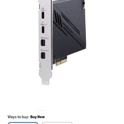 ASUS ThunderboltEX 4 with Intel® Thunderbolt™ 4 JHL 8540 Controller, 2 USB Type-C Ports, up to 40Gb/s bi-Directional Bandwidth, DisplayPort 1.4 Suppor