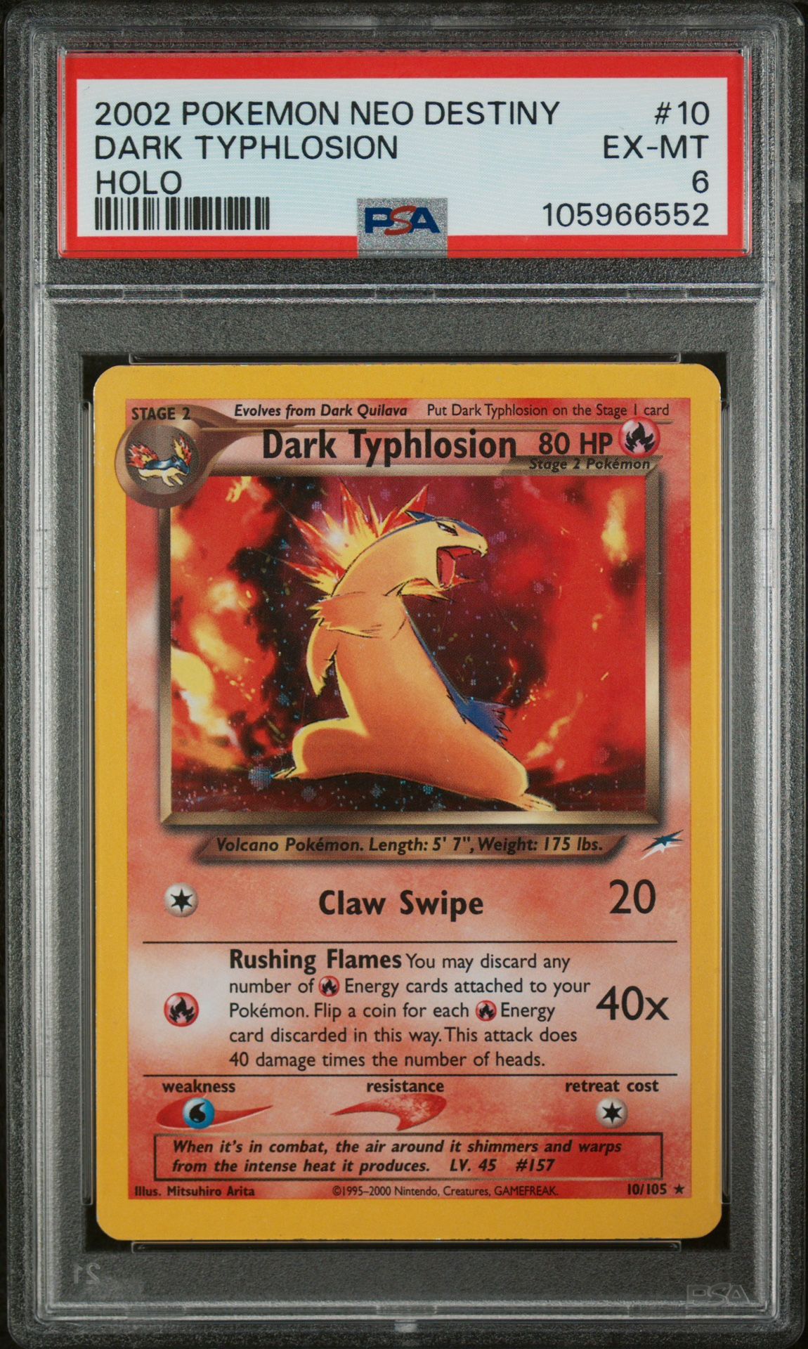 Neo Destiny Dark Typhlosion PSA 6