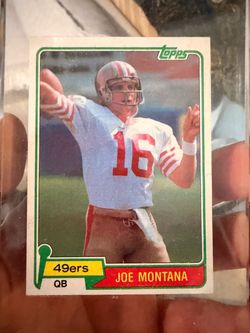 1981 Topps Joe Montana 49ers QB Rookie Card