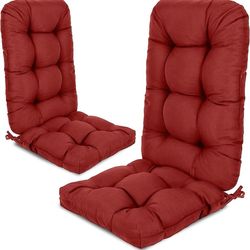18'' x 20'' Tufted Adirondack Chair Cushion Patio Rocking Chair Cushions Outdoor High Back Cushions with Ties, Water and Fade Resistant for All Weathe