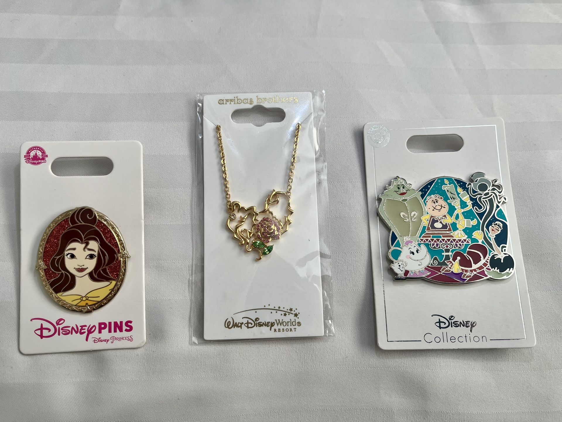 Disney World Beauty and the Beast Pin Bundle