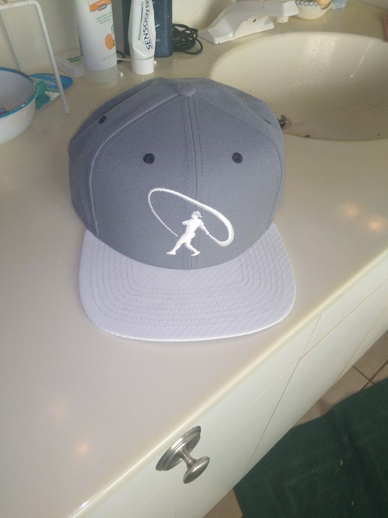 Ken Griffey Jr Swingman Logo Nike Gray & White Snapback Hat Rare