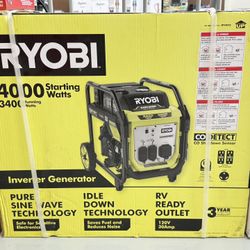 NEW! Ryobi 4000 Watt Gasoline Powered Digital Inverter Generator