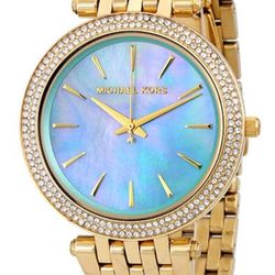 MICHAEL KORS Darci Blue Green Mother of Pearl Dial Ladies Watch