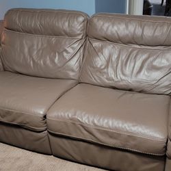 High End Leather Reclining Sofa And Oversized Chair From Macys