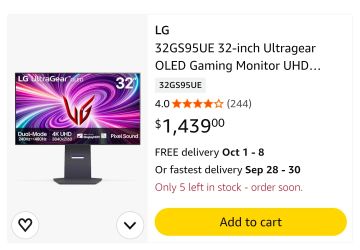 32 inch Lg 4k Oled dual speed computer monitor