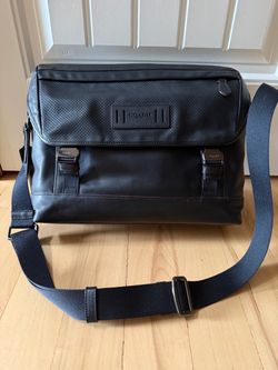 Coach Black Leather Messenger Bag