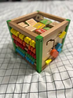 Wood cube toy ABC