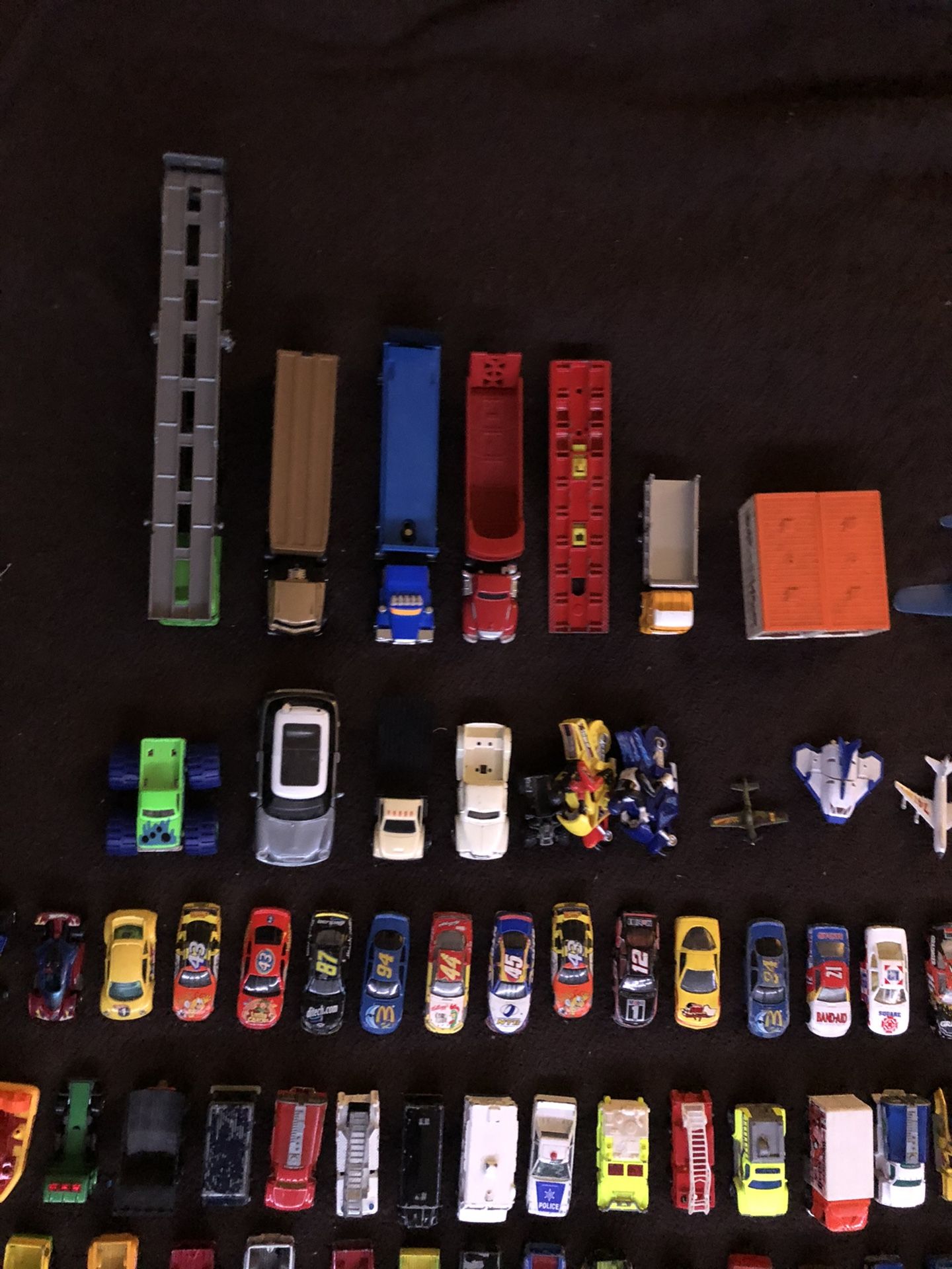 Toy cars, planes, trucks