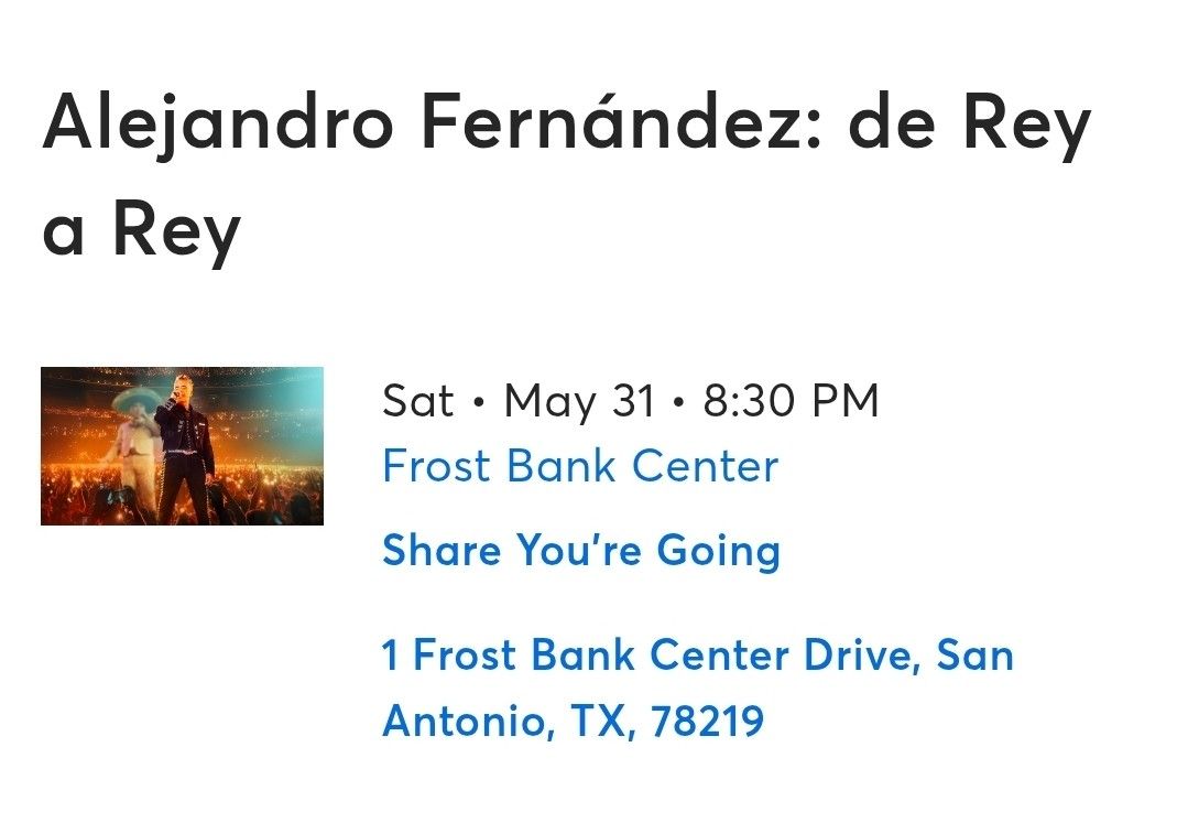 ALEJANDRO FERNANDEZ CONCERT