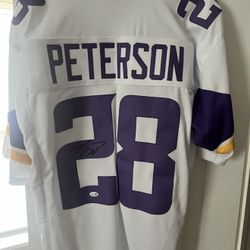 Adrian Peterson Autographed Jersey - JSA Cert