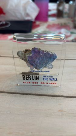 Berlin Wall Fragment in Acrylic Display Block