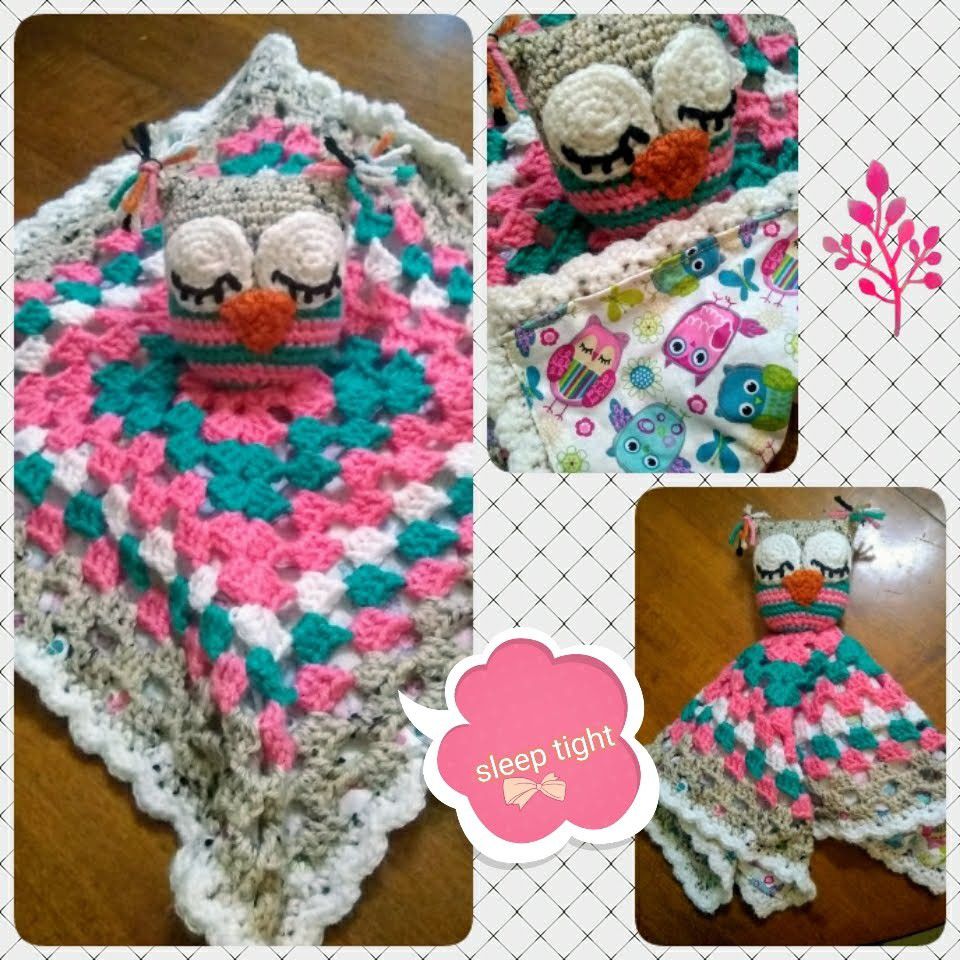 Crocheted Owl Baby Lovey