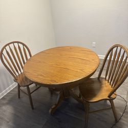 Circular Island Kitchen Table with 2 Chairs – Space-Saving & Stylish!