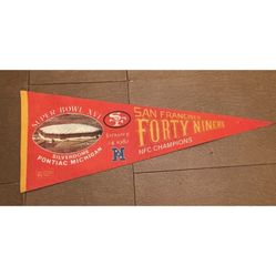 Super Bowl 49er Pennant, 1982